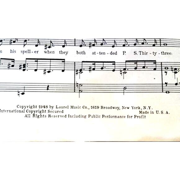 "A" You're Adorable, The Alphabet Song, Original Sheet Music (1948) - Picture 3 of 4